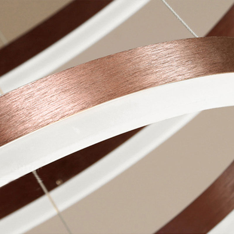 Modern Pendant Light Tir-Circle Black/Gold/Coffee Metal