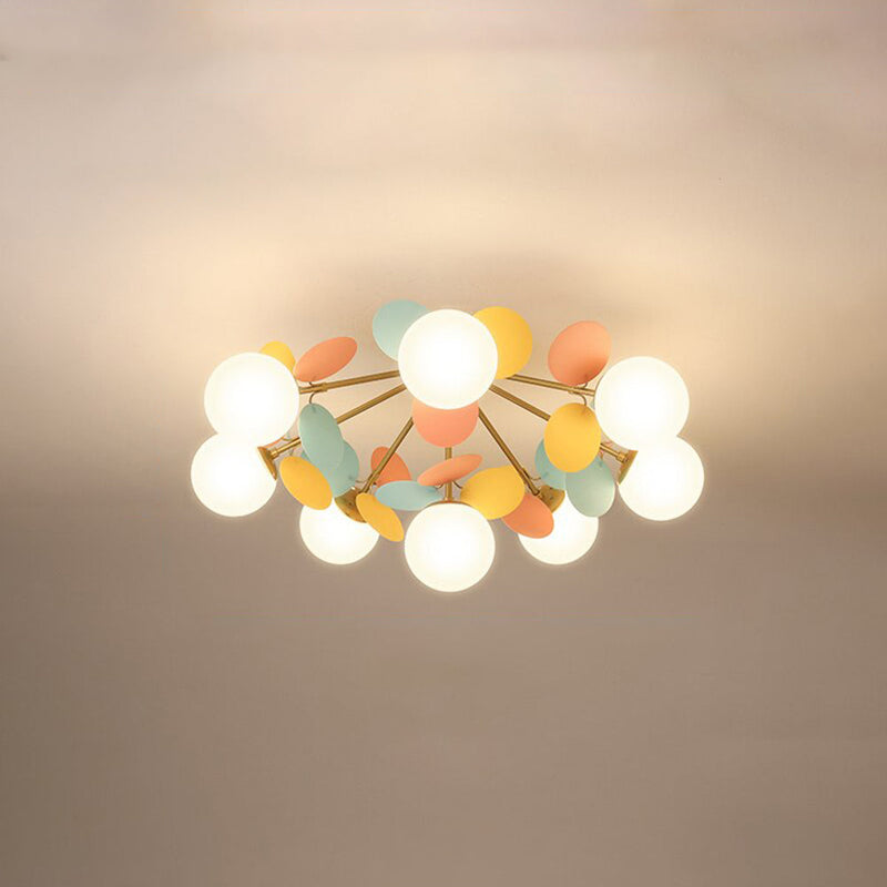 Multicolored Flower Branch Chandelier Living Room
