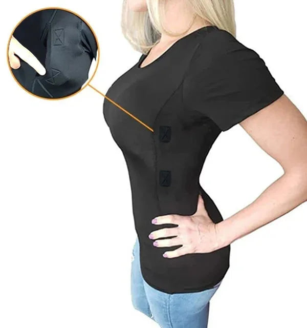 T-Shirt mit verdecktem Lederholster für Männer und Frauen