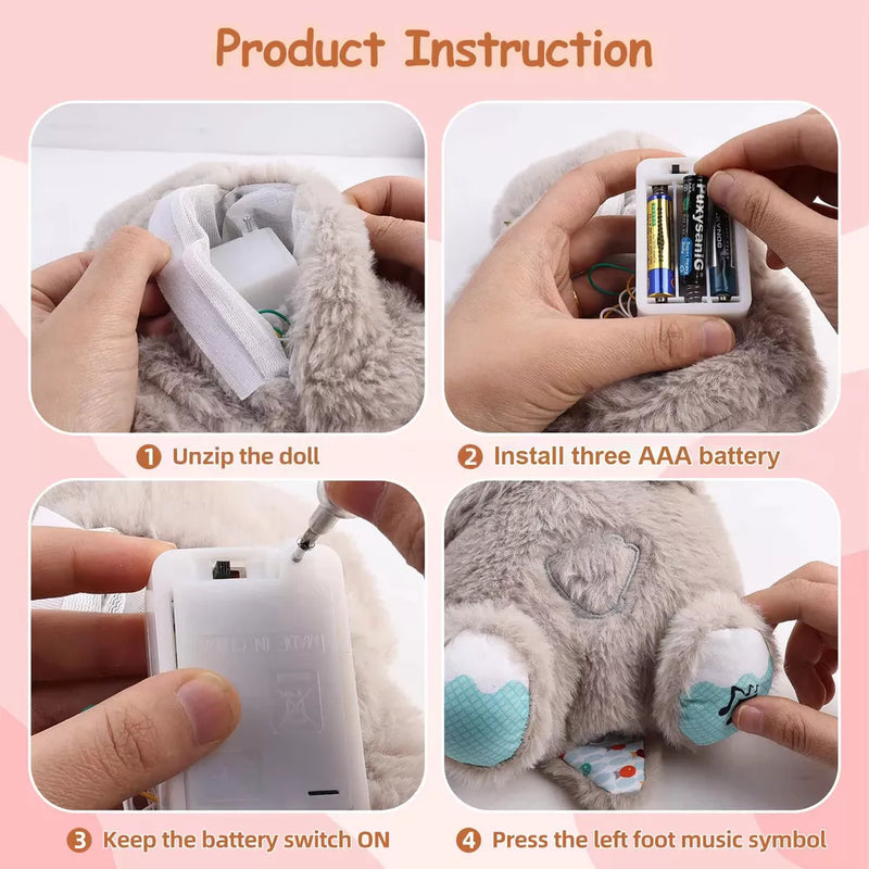Breathing Otter Plush Soothing Musical Sleep Aid for Babies