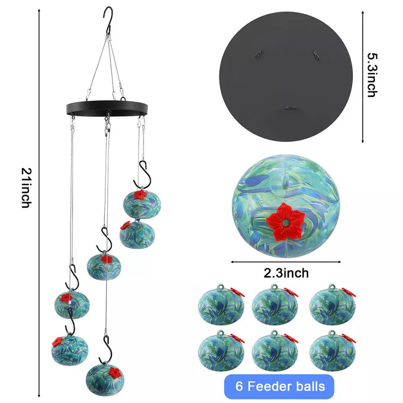 Charming Wind Chimes & Hummingbird Feeder Ant & Bee Proof