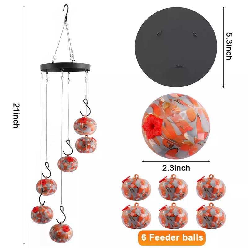 Charming Wind Chimes & Hummingbird Feeder Ant & Bee Proof