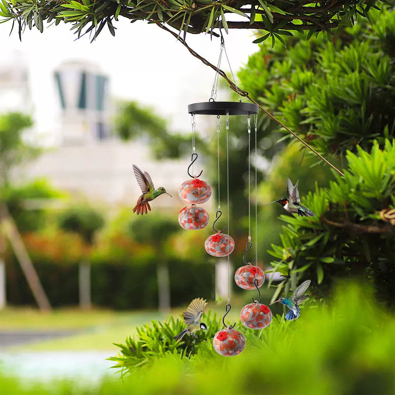 Charming Wind Chimes & Hummingbird Feeder Ant & Bee Proof