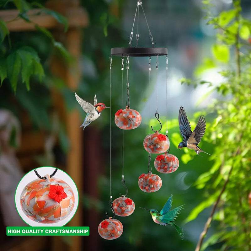Charming Wind Chimes & Hummingbird Feeder Ant & Bee Proof