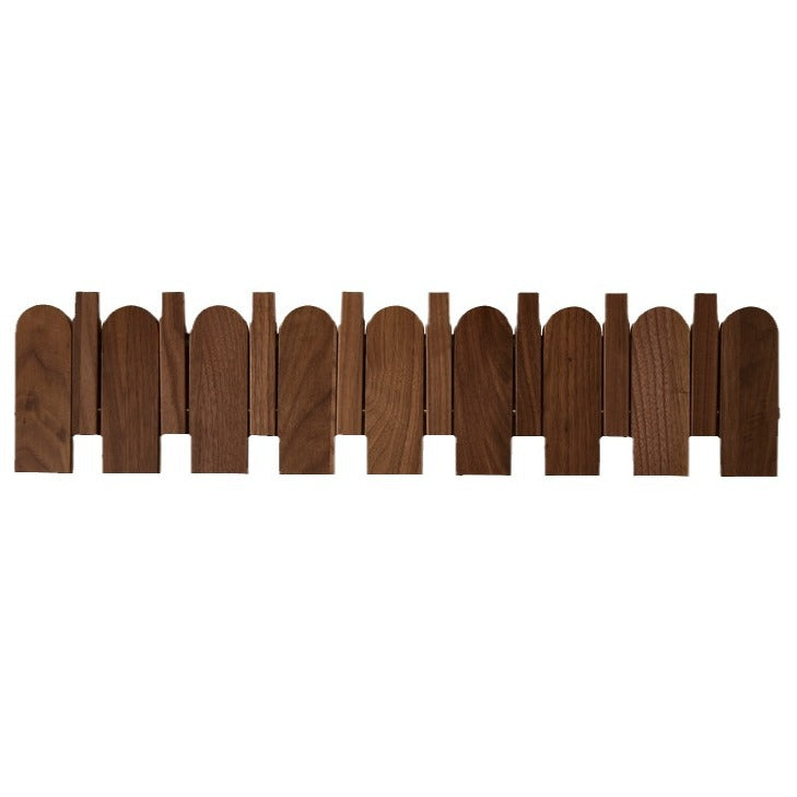 Black Walnut Piano Key Coat Rack Flip-Down Hooks