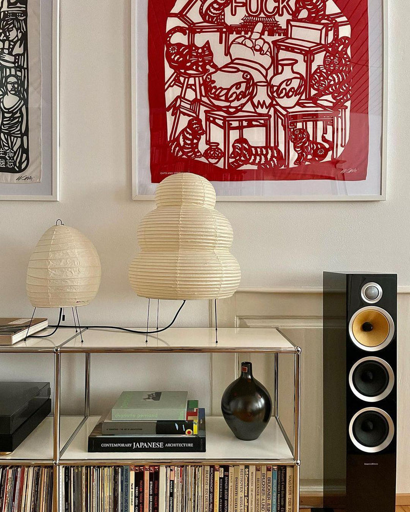 Elegant Noguchi Japanese Tower Lamp