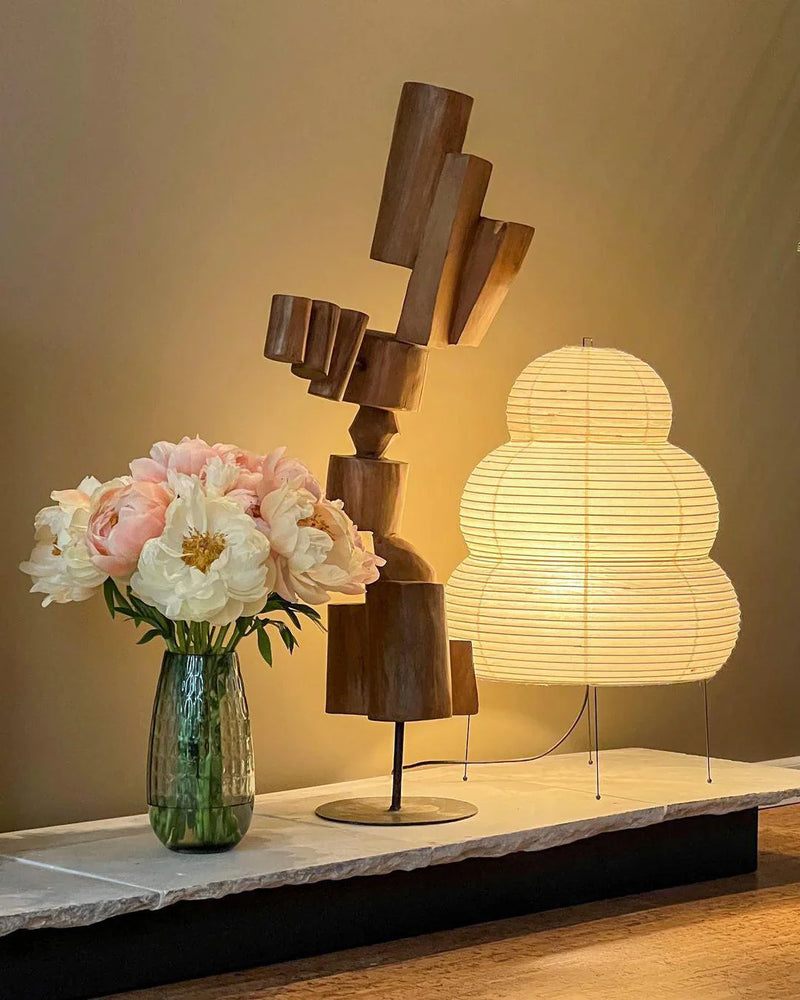 Elegant Noguchi Japanese Tower Lamp