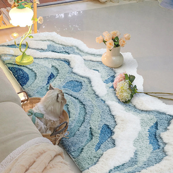 Polyester Wave Irregular Rug