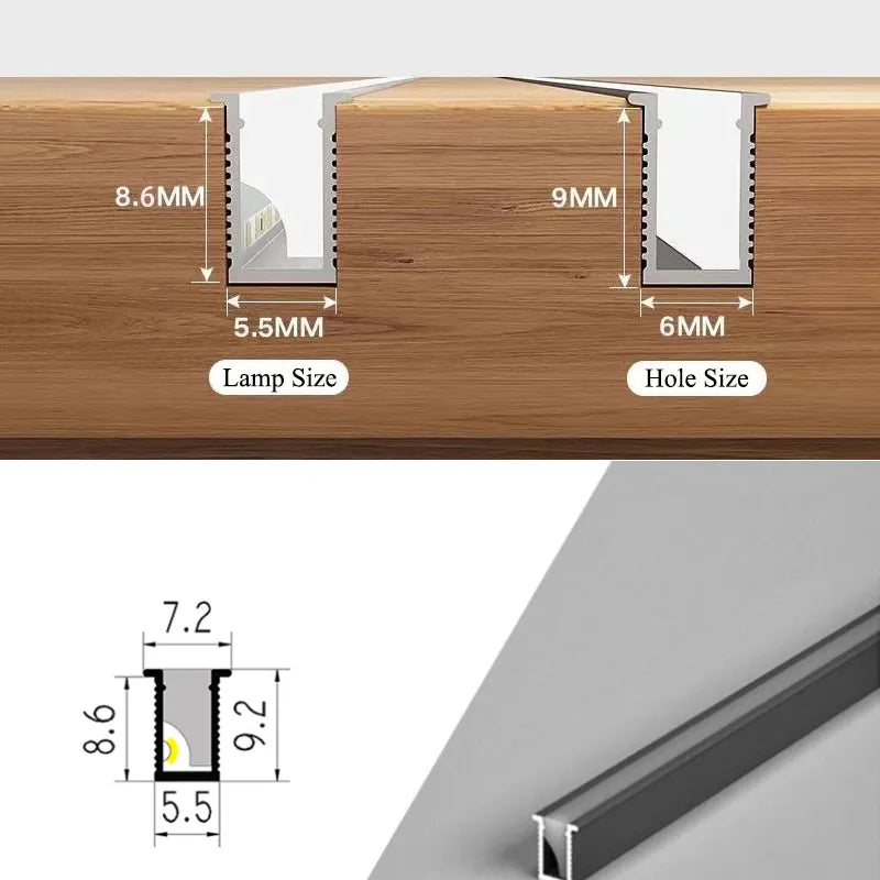 Ultra-Thin LED Built-in Under Cabinet Light Bar
