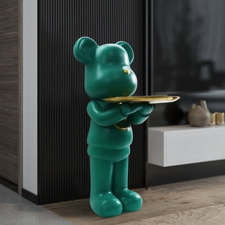 Bear Statue Tray Table