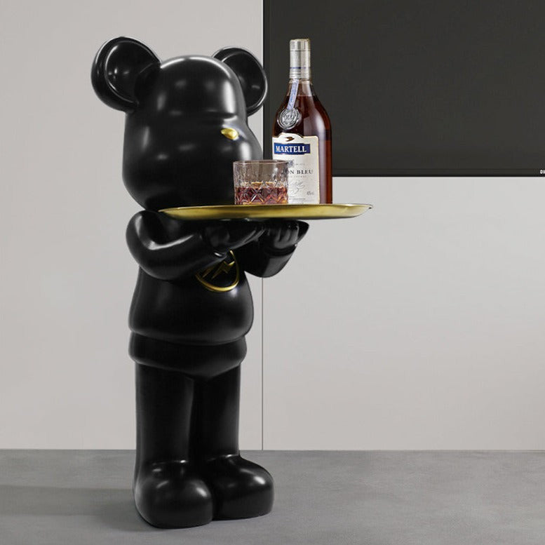 Bear Statue Tray Table