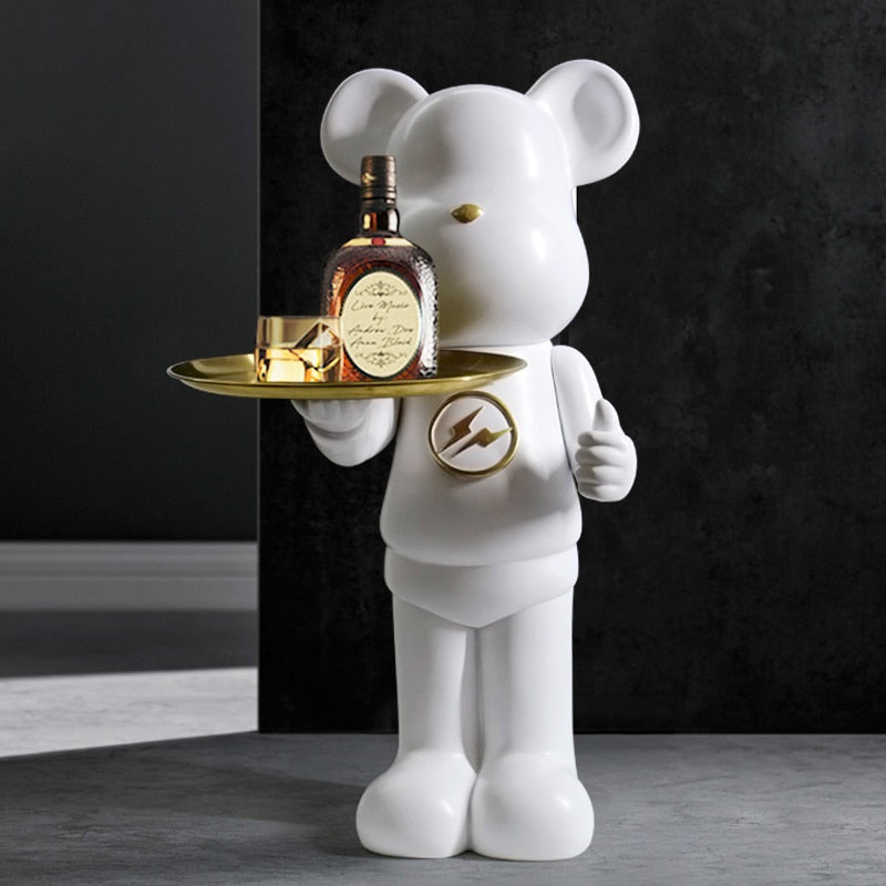Bear Statue Tray Table