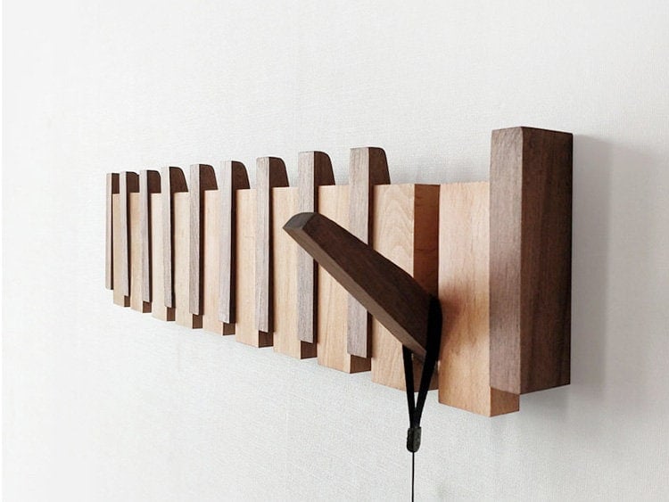Handmade Wooden Coat Rack Stylish & Functional Wall Hook