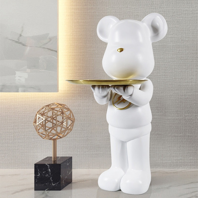 Bear Statue Tray Table