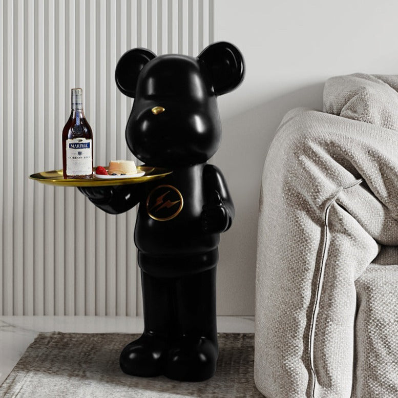 Bear Statue Tray Table