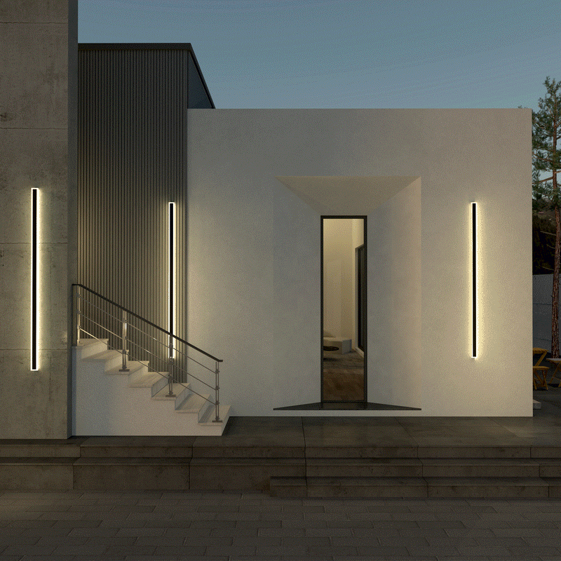 RGB Linear Minimalist Outdoor Wall Lamp