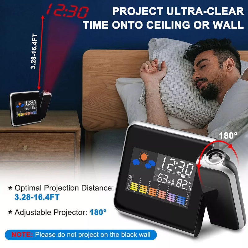 Time Projection Clock Weather & Multi-Alarm
