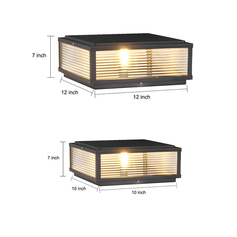Contemporary Outdoor Waterproof Post Solar Fence Pillar Deck Post Light