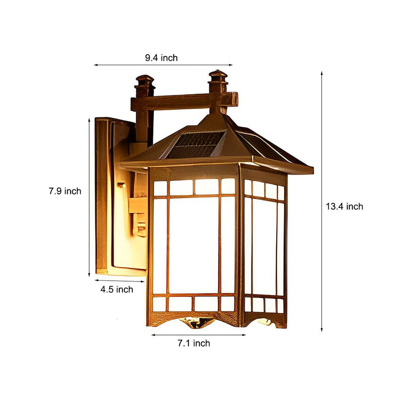 LED Retro Vintage Solar Wall Lamp