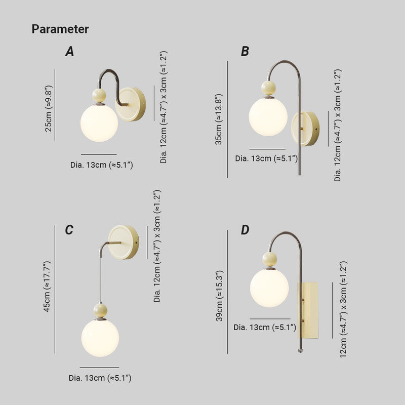 Moderne LED Wall Lamps Red/Coffee Metal/Glass Bedroom
