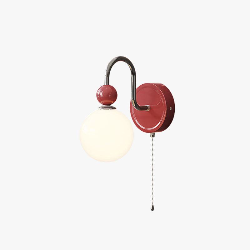 Moderne LED Wall Lamps Red/Coffee Metal/Glass Bedroom