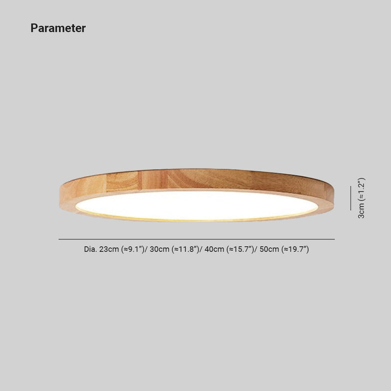 Modern Wood Round Flush Mount Ceiling Lights Living Room