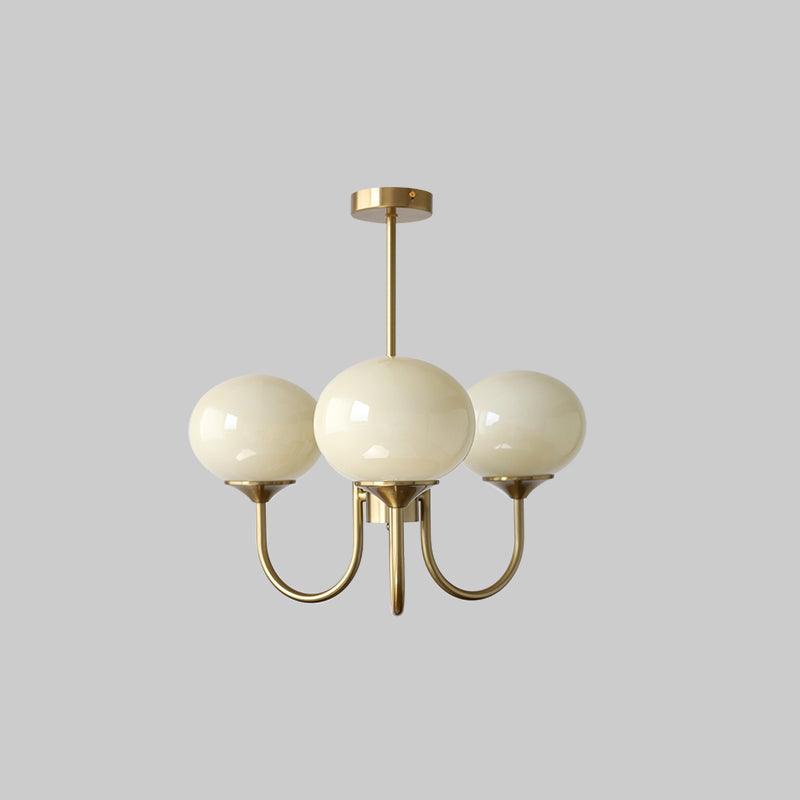 Bubble Pink Glass Marshmallow Chandelier