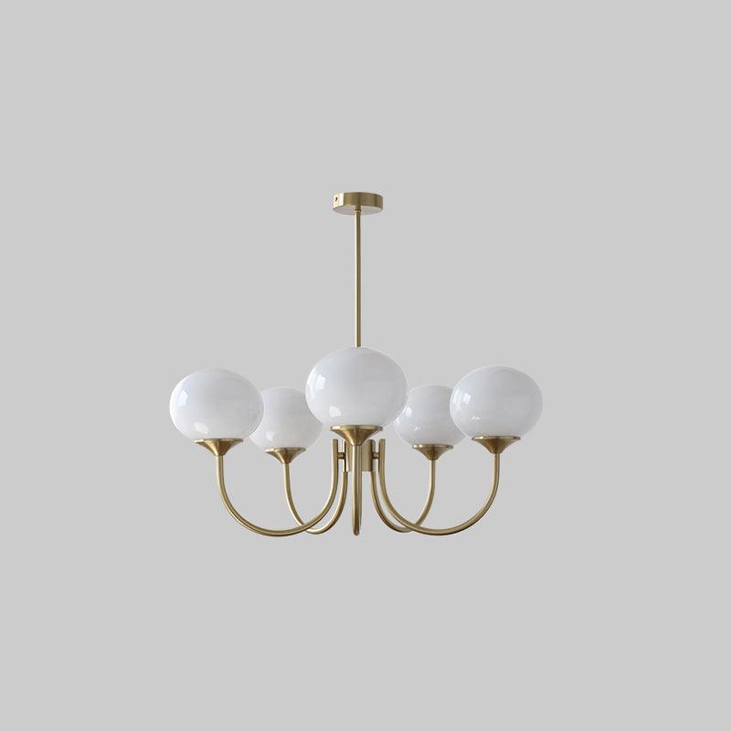 Bubble Pink Glass Marshmallow Chandelier