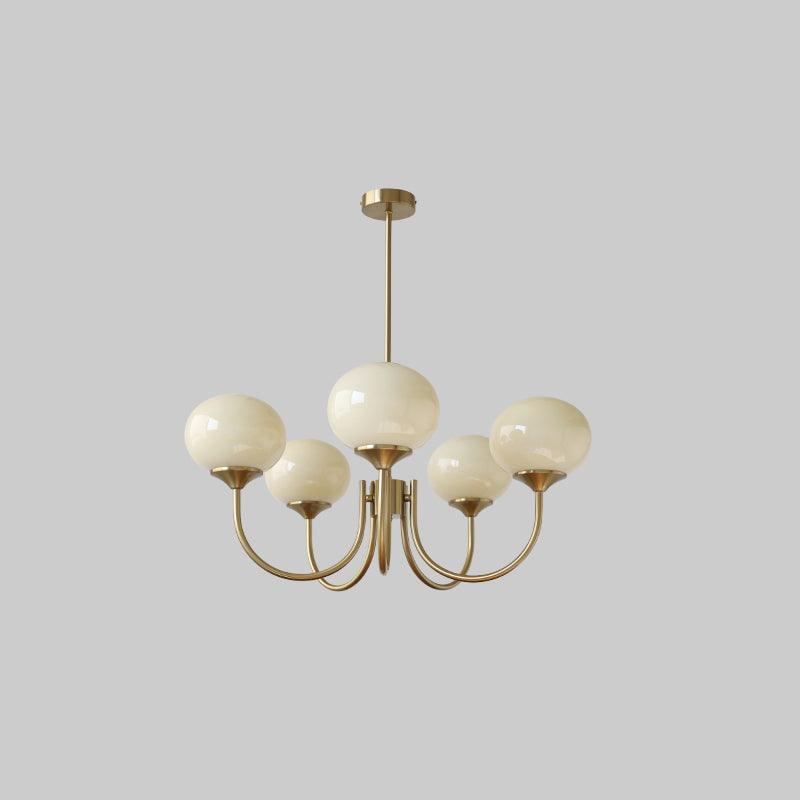 Bubble Pink Glass Marshmallow Chandelier