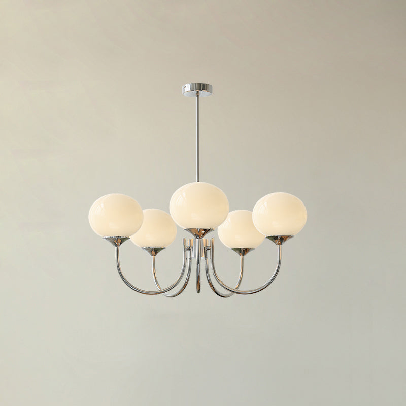 Bubble Pink Glass Marshmallow Chandelier