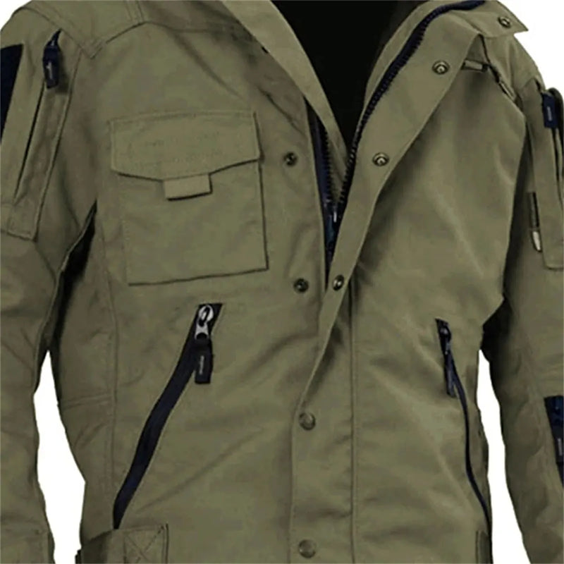 Men's Windproof Tactical Cargo Jacket