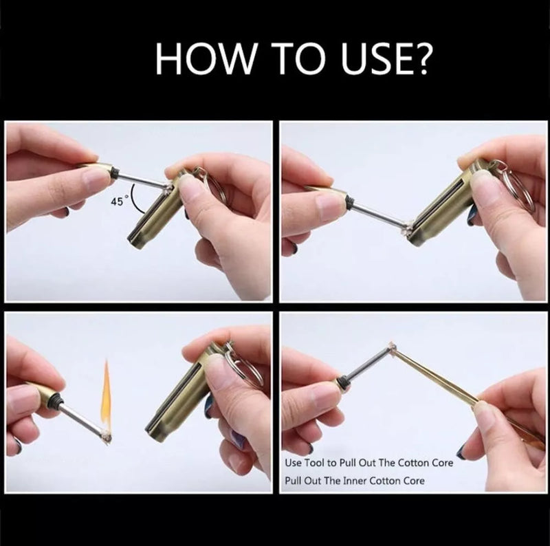 Weatherproof Reusable Metal Match Camping & Survival
