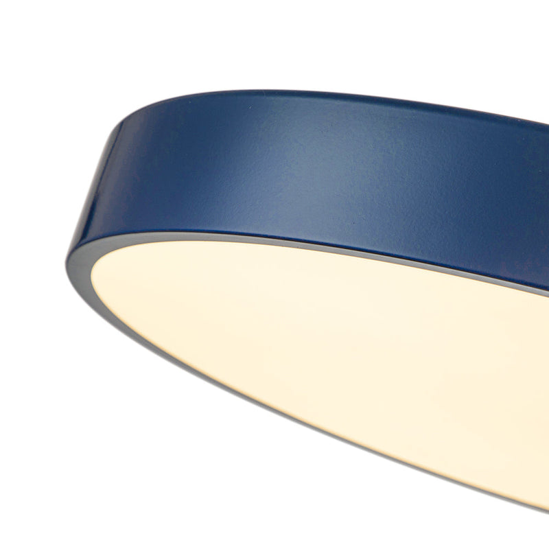 Contemporary Minimalist LED Drum Semi Flush Mount