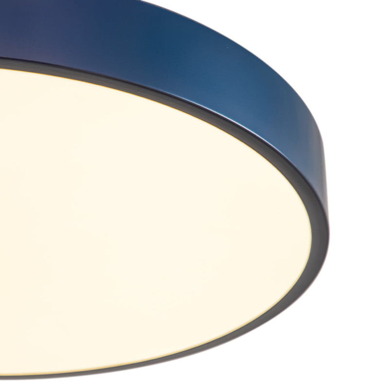 Contemporary Minimalist LED Drum Semi Flush Mount