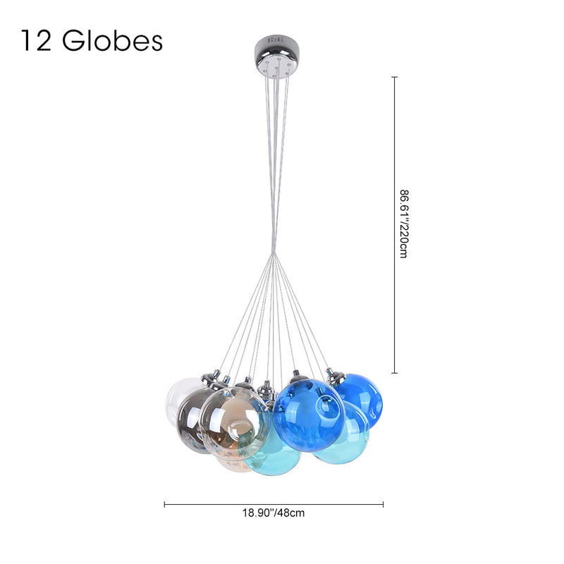 Contemporary Multi-Color Cluster Bubble Chandelier