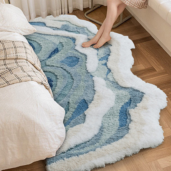 Polyester Wave Irregular Rug