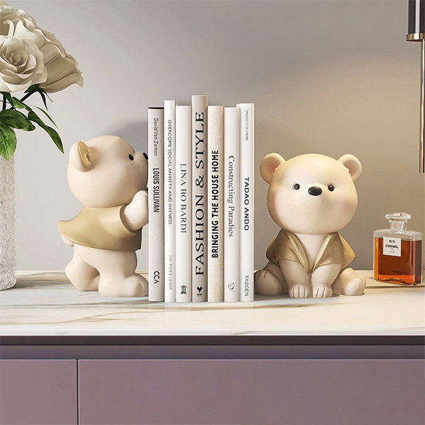 Cute Resin Bear Bookends Decoration