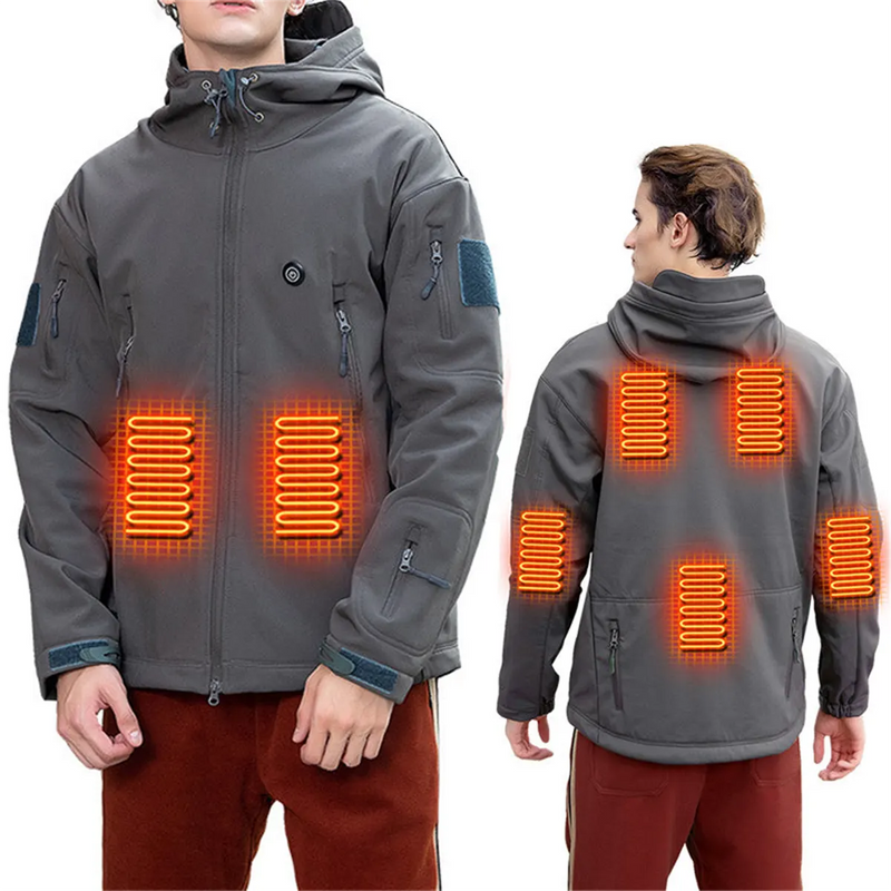 Outdoor Electric Windproof Heated Jacket Winter Heating Coat