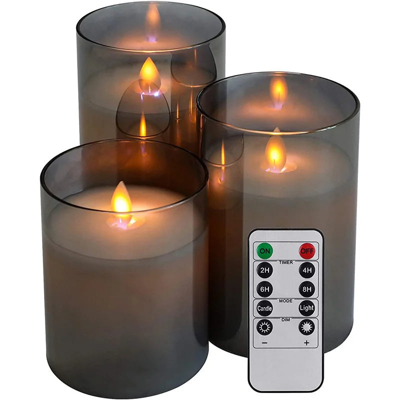 Rechargeable Flameless Candle 3-Piece Luxury Set