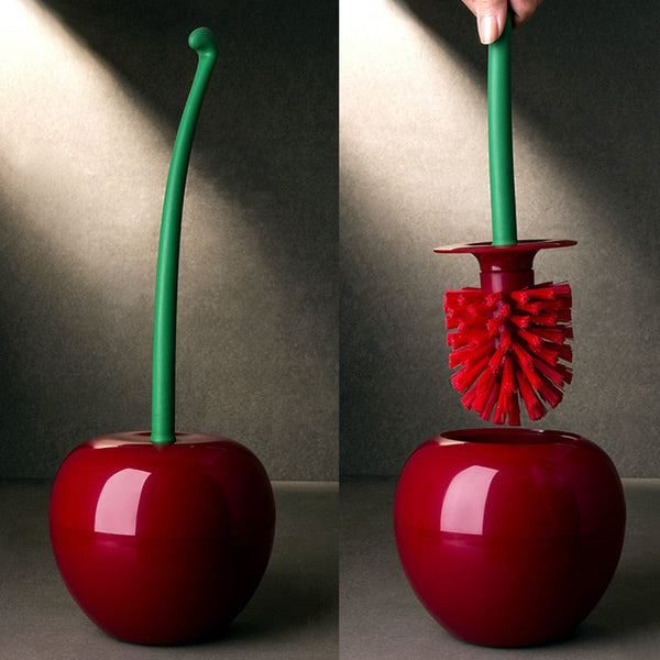 Scandinavian Cherry Toilet Brush and Holder