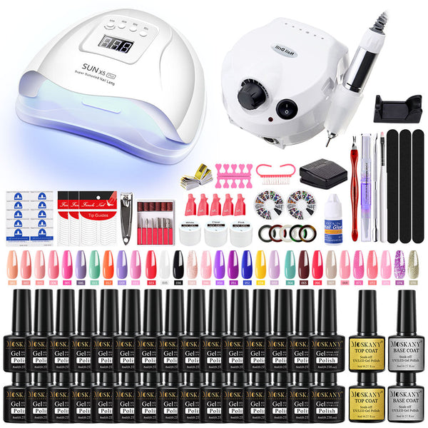 Beauty Nail Set Complete Manicure Kit with Nail Lamp