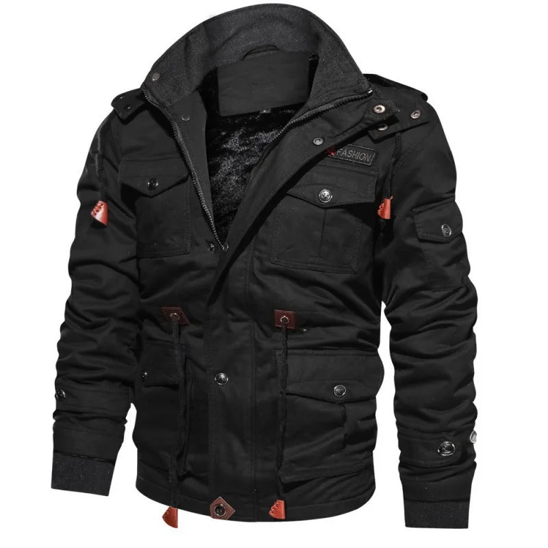Men's Hooded Bomber Tactical Winter Jacket