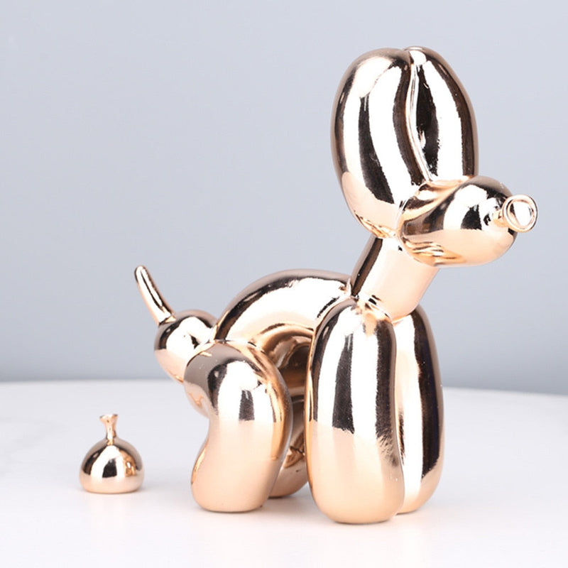 Balloon Dog Doing a Poop Sculpture