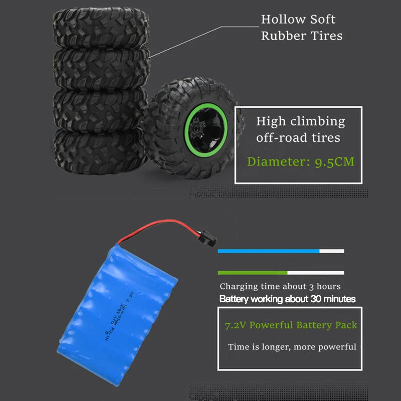 4WD RC Buggy with LED Lights