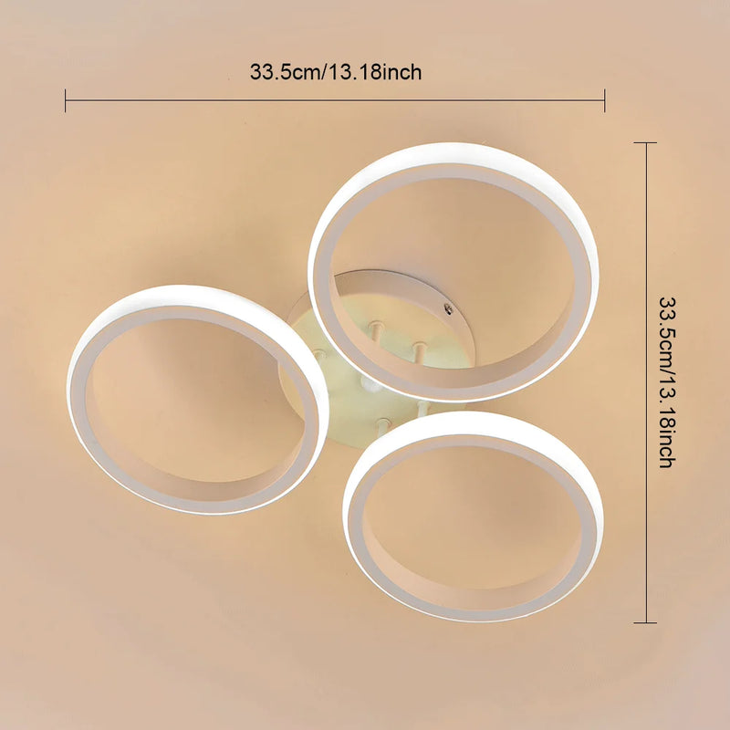 Modern Minimalist LED Ceiling Lamp - 2 Rings Aisle Light Fixture