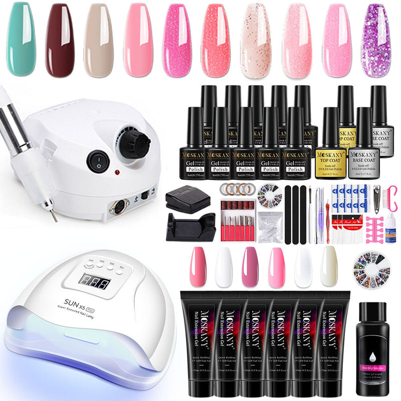 Beauty Nail Set Complete Manicure Kit with Nail Lamp