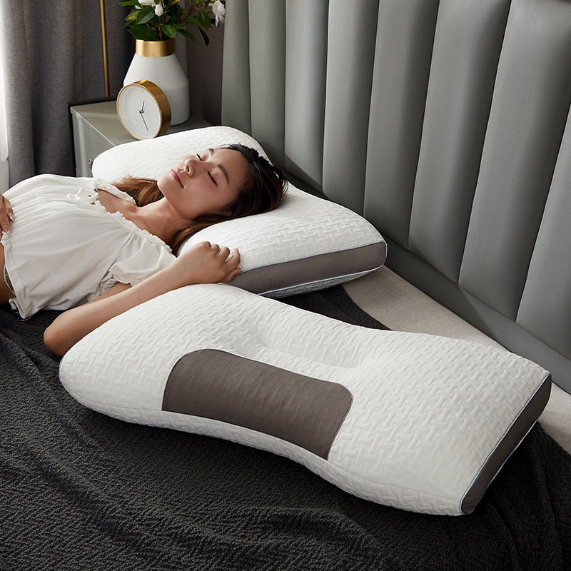 Hybrid Neck Support Pillow for Back and Side Sleepers