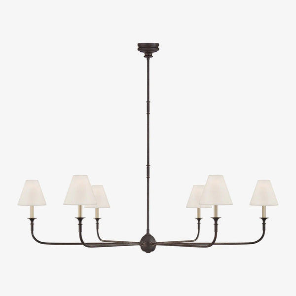 Sophisticated Vintage Retro Metal Chandeliers Living Room, Black/White/Brass