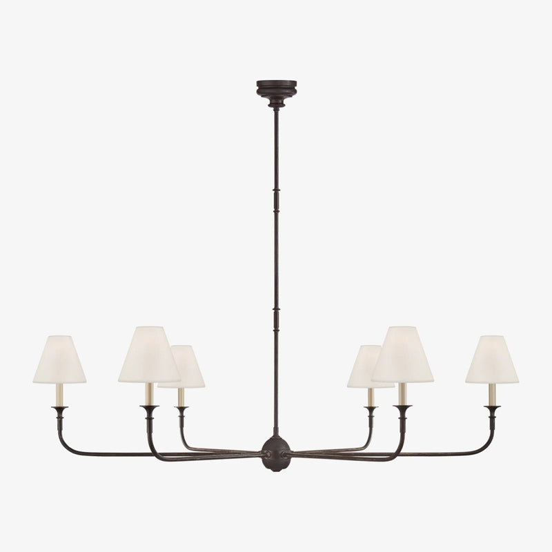 Sophisticated Vintage Retro Metal Chandeliers Living Room, Black/White/Brass