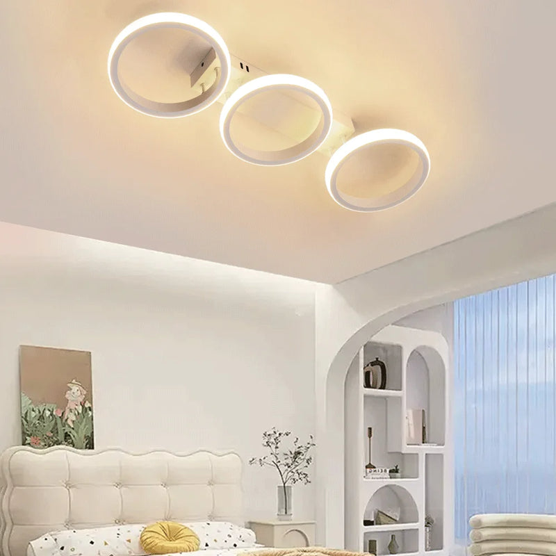 Modern Minimalist LED Ceiling Lamp - 2 Rings Aisle Light Fixture
